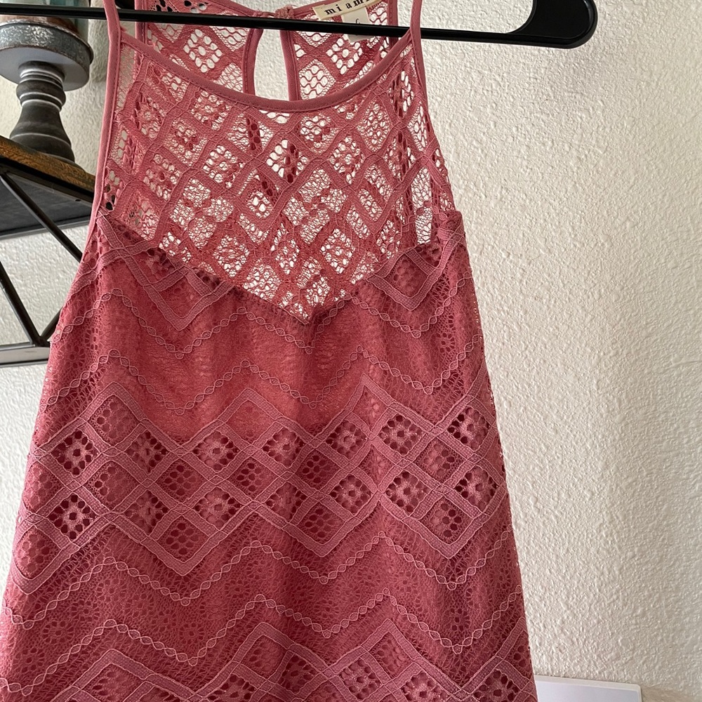 Lace salmon colored dress